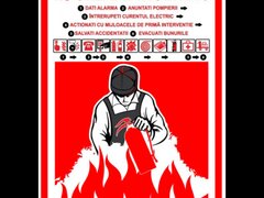 Semn pentru caz de incendiu si anuntarea pompieri